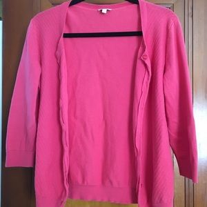 Magenta 3/4 Sleeve Cardigan